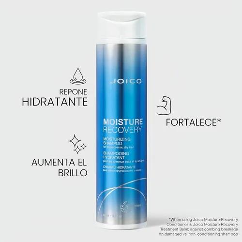 Vista 3 de Joico Moisture Recovery Moisturizing Shampoo For Thick, Coarse, Dry Hair Replenish Moisture Restore Smoothness & Elasticity Reduce Breakage