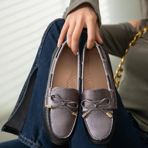 Vista 8 de Mocasines casuales para mujer, zapatos planos elegantes y cómodos