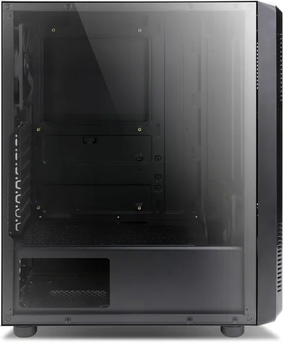 Vista 3 de Zalman S4 Mid-Tower ATX PC Case, 2 ventiladores de 4.724 in incluidos, panel lateral teñido acrílico, soporte ATX/mATX/Mini-ITX