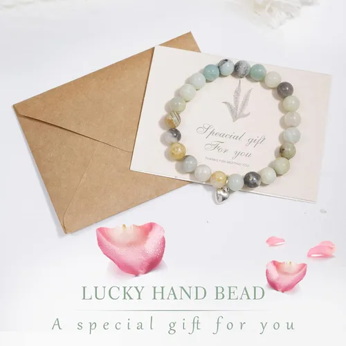 Vista 6 de Regalos para mujeres, pulsera curativa de piedra natural, regalos inspiradores para mujeres, adolescentes y niñas