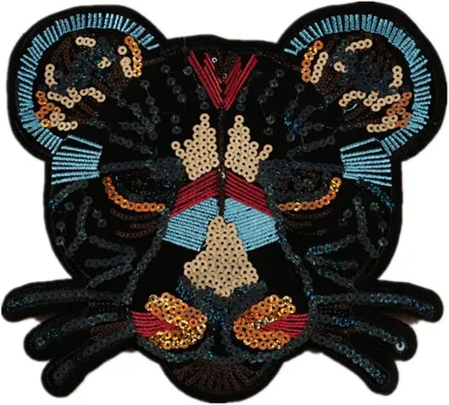 Vista 5 de Parche de lentejuelas de mariposa negra brillante, parches bordados con cuentas para coser ropa, sombreros, mochilas, disfraces, bolsos, decorativos