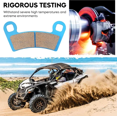 Vista 4 de Kit de pastillas de freno de cerámica 2206025 delanteras y traseras compatibles con Polaris RZR 900/RZR-S 900 2015-2021, RZR 1000 2017-2020
