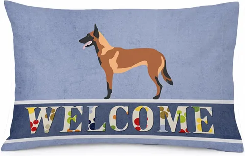 Vista 130 de Caroline's Treasures BB8334PILLOWCASE AIDI Atlas Mountain Dog - Funda de almohada estándar, color azul, ligera, súper suave, de fácil cuidado
