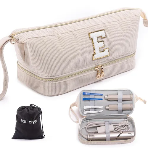 Vista 29 de Shark FlexStyle/SmoothStyle - Estuche para secador de pelo personalizado, organizador de viaje de doble capa con bolsa de secador de pelo, secadora