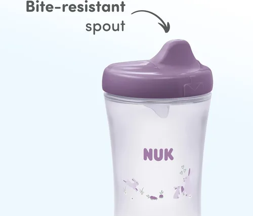 Vista 4 de Vaso Entrenador NUK Advanced con Boquilla Rígida, 10 oz. Mono y cebra