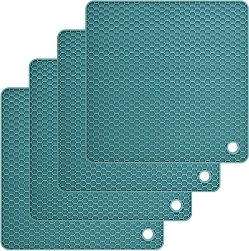 Vista 7 de Salvamanteles de silicona para platos calientes, soportes de silicona para ollas de cocina, salvamanteles para cocina, salvamanteles para ollas