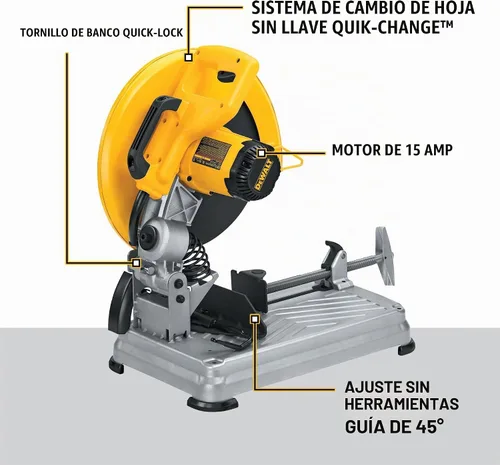 Vista 7 de DEWALT Sierra de ingletear, cambio rápido, 14 pulgadas, modelo antiguo (D28715)