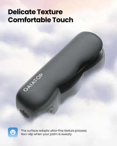 Vista 4 de Gaiatop Ventilador de mano portátil, 3 velocidades recargable por USB, pequeñas nubes lindas, mini abanicos deslizantes, bolsillo de maquillaje