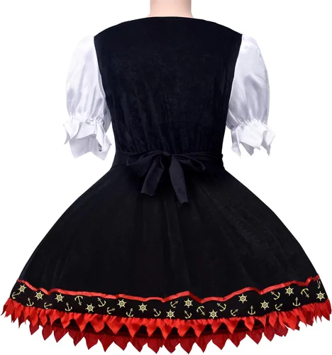 Vista 3 de Disfraz de pirata para niñas, vestido de princesa para niños de 3 a