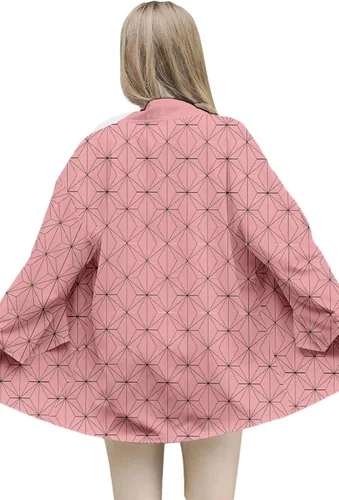 Vista 3 de Baycon Adult Kamado Nezuko Robes Cosplay Cardigan Top Jacket