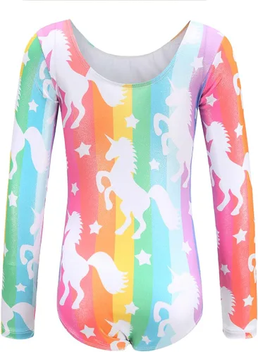 Vista 2 de MISCO Gymnastics Leotards for Girls, Dancing Athletic Leotards for 2-13 Years, 11-12Y(160CM)