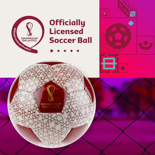 Vista 6 de Capelli Sport FIFA World Cup Qatar 2022 Tournament Soccer Ball Souvenir Display, Officially Licensed Futbol for Youth and Adult Soccer Players