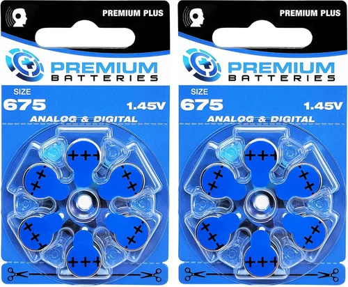 Vista 20 de Pilas Premium para audífonos, tamaño 10, 1.45V, con pestaña amarilla (6 pilas)