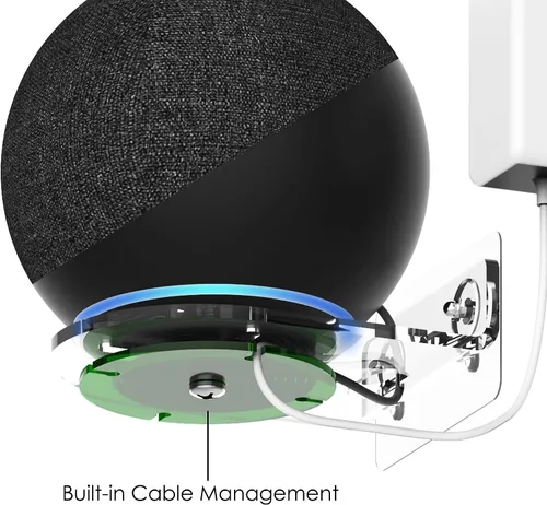 Vista 8 de Compatible con Echo Studio 2025, soporte Echo de 4ª generación, soporte de pared Moun de pared, gestión de cables integrada, compatible con Sonos