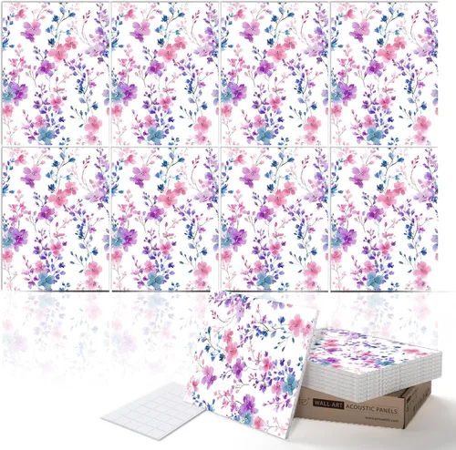 Vista 33 de PINWELIFE® Paneles acústicos de arte de pared, paneles absorbentes a prueba de sonido, para el hogar y la oficina, amortiguación decorativa