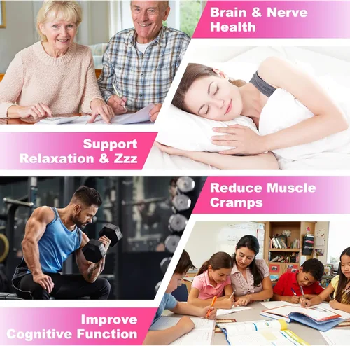 Vista 3 de Gomitas de magnesio L-treonato - Gomitas de treonato de magnesio para niños y adultos, apoya la función cognitiva, la salud del cerebro