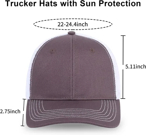 Vista 3 de kozinu Unisex Trucker Hats Blank Mesh Snapback Hats Sport Plain Baseball Caps Adjustable Fitted Hat