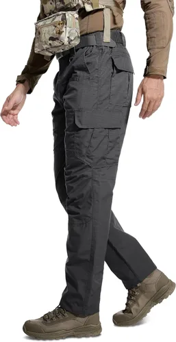 Vista 2 de Men's Tactical Pants Lightweight Water Resistant Cargo Pants Flex Ripstop EDC Work Hiking Outdoor Pants