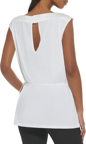 Vista 3 de Calvin Klein Camiseta de punto con cordón sin mangas para mujer