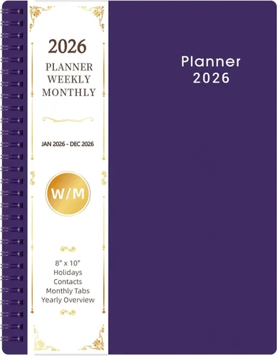 Vista 9 de Agenda mensual 2026-2027, calendario de 2 años 2026-2027, enero 2026 a diciembre 2027, 9 x 11 pulgadas, agenda de 24 meses con cubierta en relieve