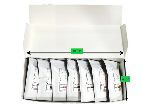 Vista 4 de Paquete variado de dulces liofilizados – 7 bolsas de muestras de dulces liofilizados – Gem State Food – Caja de regalo – Skiddles liofilizados