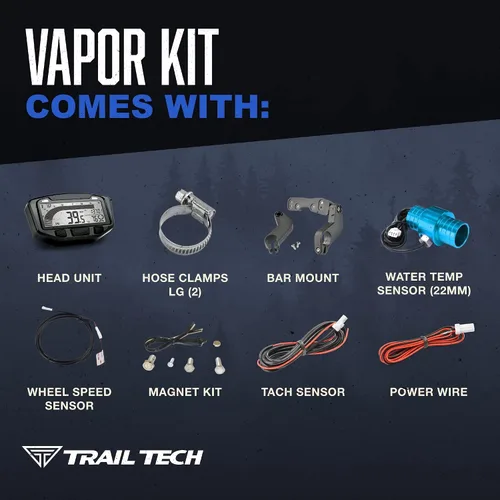 Vista 4 de Trail Tech 752-112 Kit de medidor de tacómetro de velocímetro digital de vapor, 2003-2017 Can-Am Honda Kawasaki