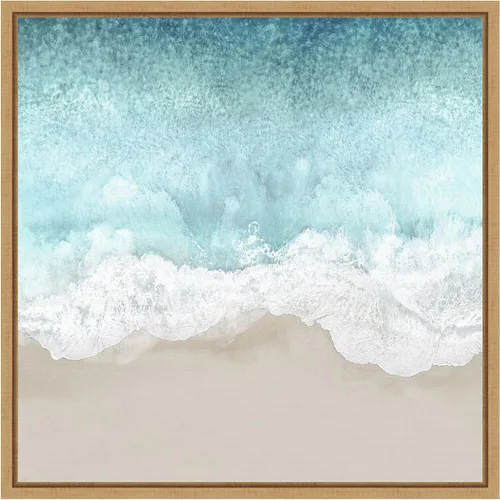 Vista 9 de Amanti Art Lienzo enmarcado para pared, 16 x 16 pulgadas, olas del océano II, por Maggie Olsen, lienzo enmarcado para pared, obras de arte de playa
