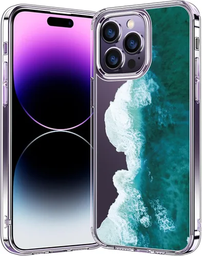 Vista 22 de bicol Funda para iPhone 14 con diseños claros y modernos para mujeres y niñas, [con protector de pantalla] ajuste delgado, a prueba de golpes, funda
