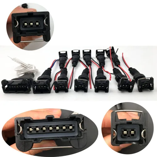 Vista 2 de Kit de conector de inyector de combustible compatible con 280zx Datsun 280z Maxima Medidor de flujo de aire Sensor de posición del acelerador