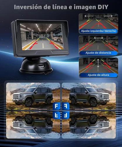 Vista 6 de Cámara de coche de bebé para asiento trasero HD con visión nocturna, ángulo de visión ajustable, fácil instalación, cámara giratoria de 360°