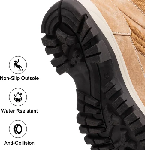 Vista 4 de VISCOZZY Botas de senderismo casuales con cordones para mujer
