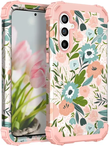 Vista 25 de Hocase Funda para Galaxy A13 5G, resistente a prueba de golpes, protección con parachoques de goma de silicona suave + plástico duro, funda