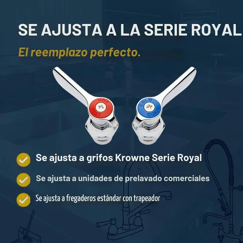 Vista 3 de Krowne Kit de reparación de metal 21-310L para grifo de caño giratorio