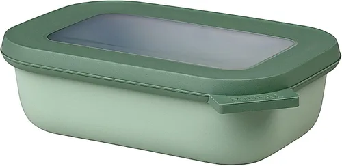 Vista 18 de Mepal Cirqula - Recipiente circular rectangular para almacenar y servir alimentos de 67.6 fl oz / 68 onzas con tapas transparentes, perfecto