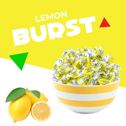 Vista 4 de Caramelo duro de limón sin azúcar Bolsa de 1 libra – Aprox. 75 unidades Envuelto individualmente Caramelo duro de limón envuelto