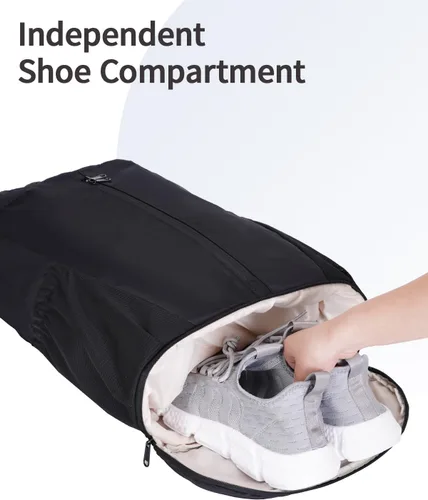 Vista 2 de sportsnew Mochila deportiva con cordón y compartimento para zapatos, mochila de cuerda para mujeres y hombres, bolsa con cordón resistente al agua