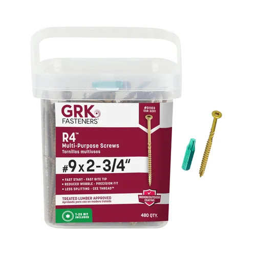 Vista 13 de GRK Fasteners R4™ #9 x 1-1/2" Tornillos multiusos para enmarcar, 820 PCS