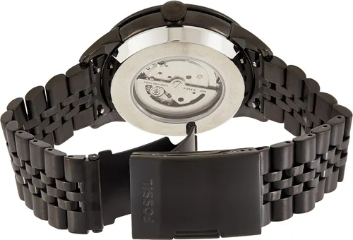 Vista 2 de Fossil - Reloj de pulsera automático y mecánico de estilo Townsman en acero inoxidable para hombre Negro