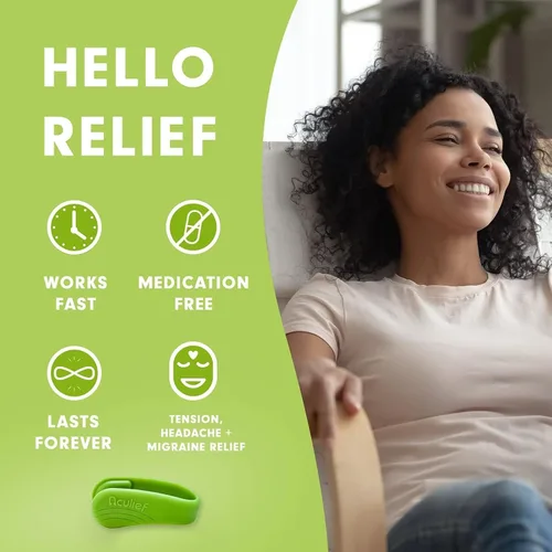 Vista 3 de Aculief - Dispositivo para acupresión, 2 unidades Verde