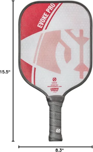 Vista 18 de Onix Evoke Pro Pickleball Paddle Rojo - Evoke Pro