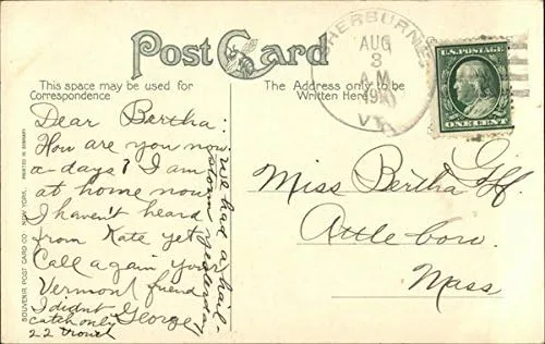 Vista 2 de House of Correction Rutland, Vermont VT Original Antique Postcard 1910