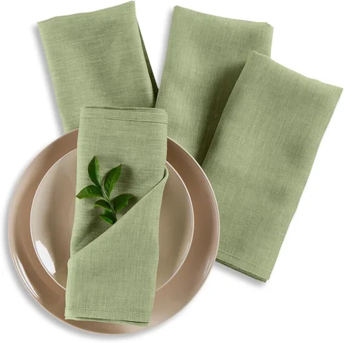 Vista 13 de Solino Home Athena - Juego de 4 manteles individuales cuadrados de lino natural claro de 14 x 14 pulgadas, manteles individuales 100 % lino puro