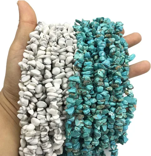 Vista 17 de Cuentas de ágata india de 0.197-0.315 in para la fabricación de joyas, cristal curativo de forma irregular, suministro de cuentas sueltas, paquete