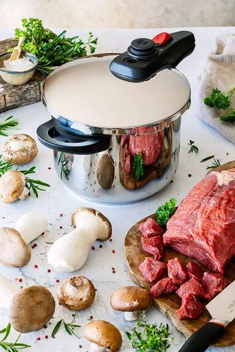 Vista 7 de BRA Allure - Olla a presión rápida de 6 litros de acero inoxidable, apta para todas las cocinas, incluyendo inducción [exclusiva de Amazon]