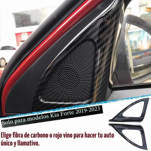 Vista 3 de MUXEE 2 piezas de marco de cubierta para altavoz de puerta de ventana de pilar A para Kia Forte 2019-2024 - Accesorios interiores deportivos