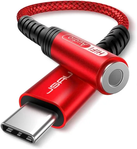 Vista 14 de Adaptador USB tipo C a conector de auriculares hembra de 3.5mm, cable JSAUX USB C a auxiliar de audio compatible con iPhone 15 Pro Max/15 Pro/15