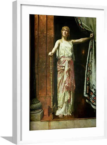 Vista 6 de ART.COM Impresiones artísticas enmarcadas para pared, Clytemnestra, 1882 por John Collier, decoración de cultura mundial, 12 x 18 pulgadas, marco