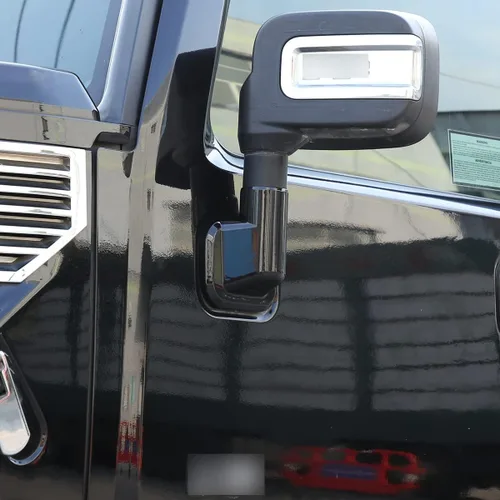 Vista 5 de PIUGILH Compatible con Hummer H2 2003-2002 ABS cubierta de espejo retrovisor lateral de puerta delantera trasera embellecedor base embellecedor