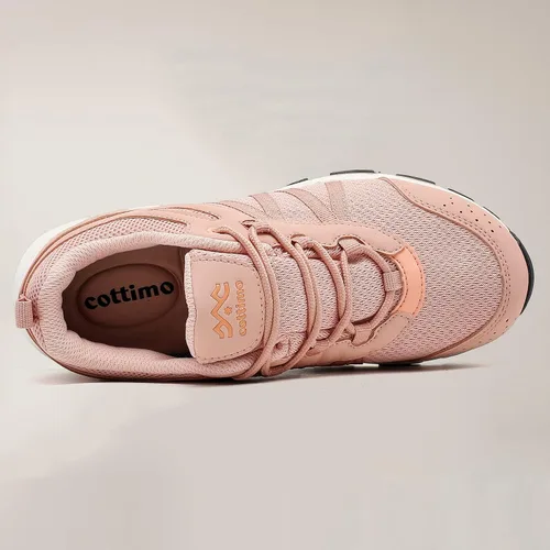 Vista 5 de COTTIMO Zapatos de senderismo para mujer, antideslizantes, zapatos impermeables para mujer, zapatos de trabajo al aire libre, con cordones, ligeros