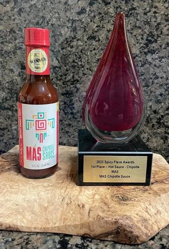 Vista 5 de MAS Salsa picante Chipotle - Galardonada - Salsa gourmet (sin gluten), 5 onzas